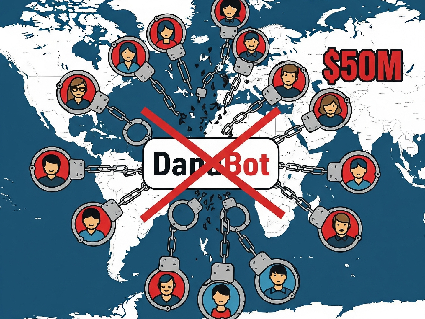 DanaBot Malware Network Smashed, 16 Face Charges in $50M Cybercrime Ring