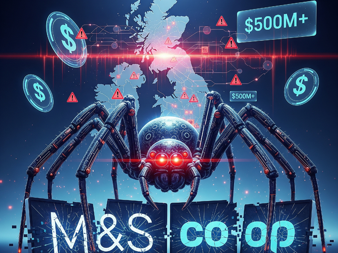 M&S and Co-op Attacks Linked to Scattered Spider Group Could Cost Retailers Half a Billion